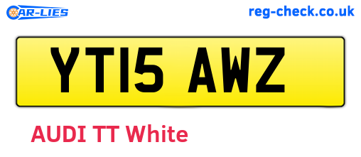 YT15AWZ are the vehicle registration plates.