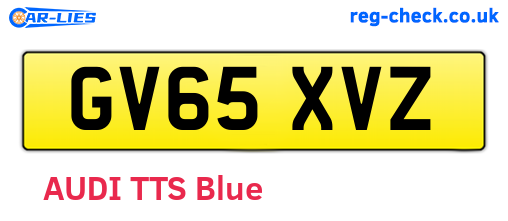 GV65XVZ are the vehicle registration plates.