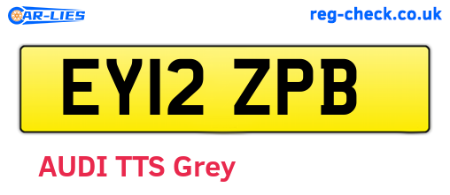EY12ZPB are the vehicle registration plates.