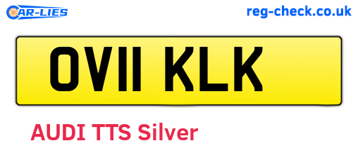OV11KLK are the vehicle registration plates.