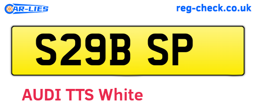 S29BSP are the vehicle registration plates.