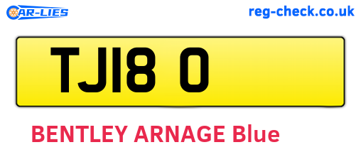TJI80 are the vehicle registration plates.