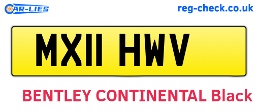 MX11HWV are the vehicle registration plates.