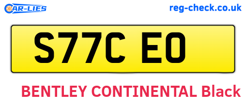 S77CEO are the vehicle registration plates.