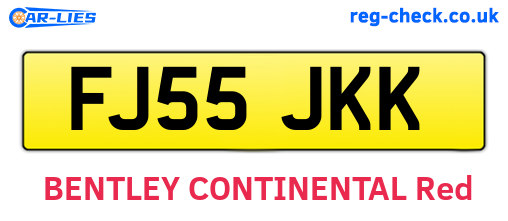 FJ55JKK are the vehicle registration plates.
