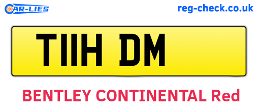 T11HDM are the vehicle registration plates.