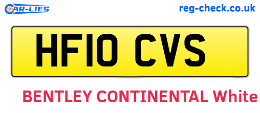 HF10CVS are the vehicle registration plates.