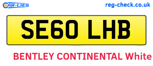 SE60LHB are the vehicle registration plates.