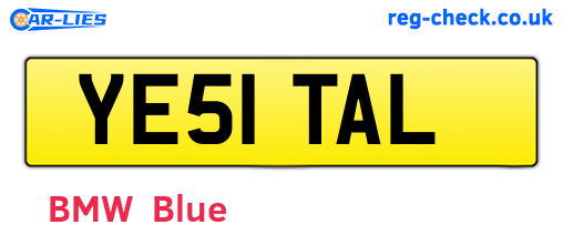 YE51TAL are the vehicle registration plates.