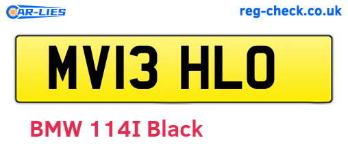 MV13HLO are the vehicle registration plates.