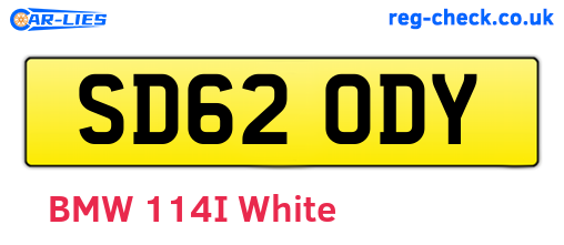 SD62ODY are the vehicle registration plates.