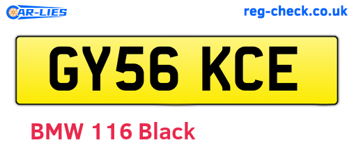 GY56KCE are the vehicle registration plates.