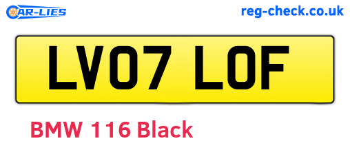 LV07LOF are the vehicle registration plates.
