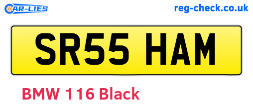 SR55HAM are the vehicle registration plates.