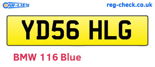YD56HLG are the vehicle registration plates.