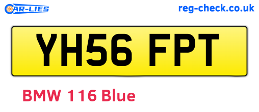 YH56FPT are the vehicle registration plates.