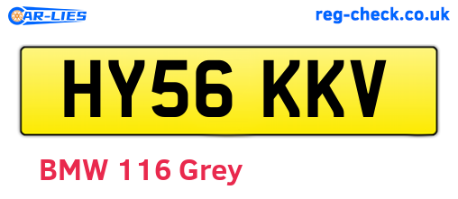 HY56KKV are the vehicle registration plates.