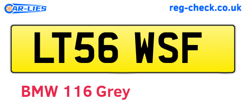 LT56WSF are the vehicle registration plates.