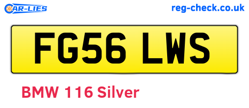 FG56LWS are the vehicle registration plates.