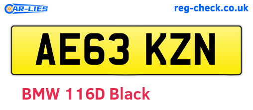 AE63KZN are the vehicle registration plates.