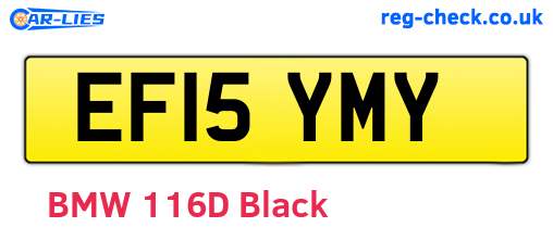 EF15YMY are the vehicle registration plates.