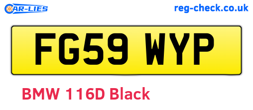 FG59WYP are the vehicle registration plates.