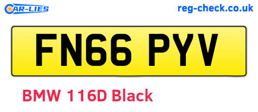 FN66PYV are the vehicle registration plates.