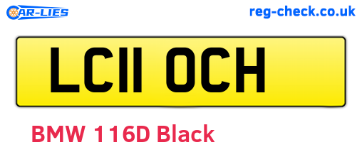 LC11OCH are the vehicle registration plates.