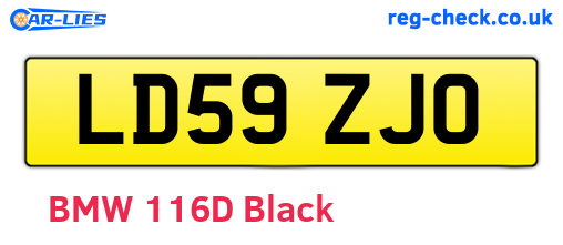 LD59ZJO are the vehicle registration plates.