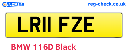 LR11FZE are the vehicle registration plates.