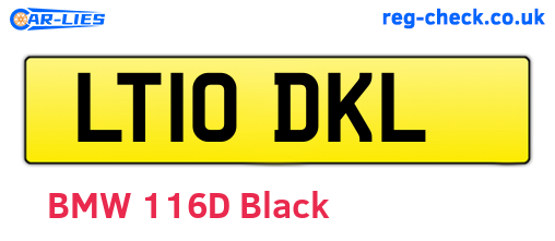 LT10DKL are the vehicle registration plates.