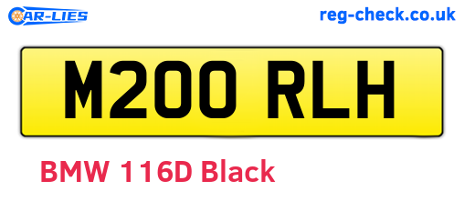 M200RLH are the vehicle registration plates.