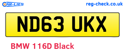 ND63UKX are the vehicle registration plates.