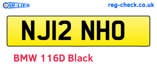 NJ12NHO are the vehicle registration plates.