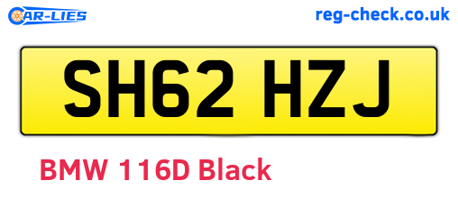 SH62HZJ are the vehicle registration plates.