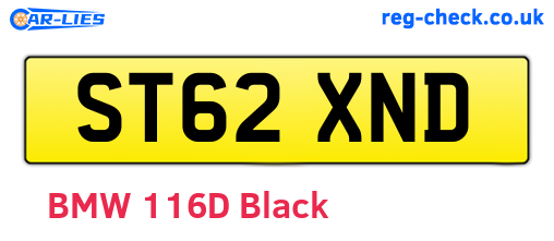 ST62XND are the vehicle registration plates.