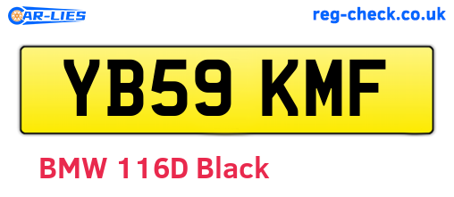 YB59KMF are the vehicle registration plates.