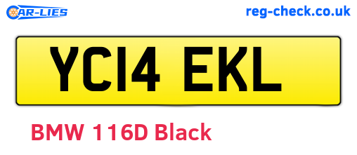 YC14EKL are the vehicle registration plates.