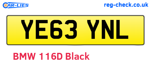 YE63YNL are the vehicle registration plates.