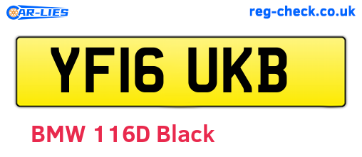 YF16UKB are the vehicle registration plates.