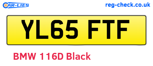 YL65FTF are the vehicle registration plates.