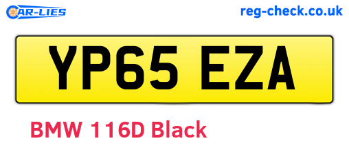 YP65EZA are the vehicle registration plates.
