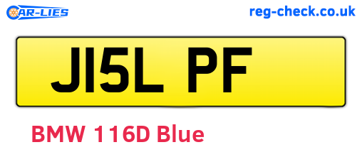J15LPF are the vehicle registration plates.