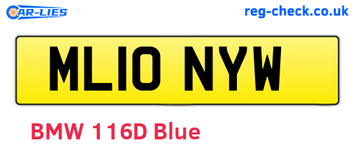 ML10NYW are the vehicle registration plates.