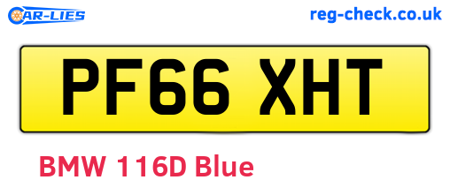 PF66XHT are the vehicle registration plates.