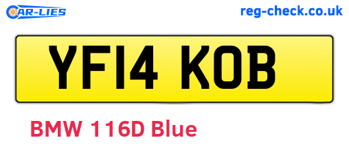 YF14KOB are the vehicle registration plates.