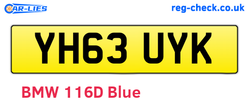 YH63UYK are the vehicle registration plates.