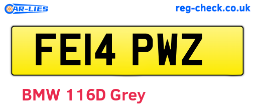 FE14PWZ are the vehicle registration plates.