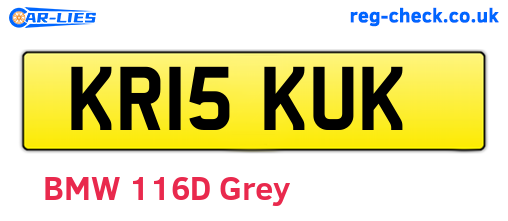 KR15KUK are the vehicle registration plates.