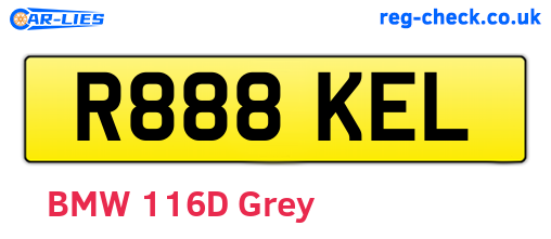 R888KEL are the vehicle registration plates.
